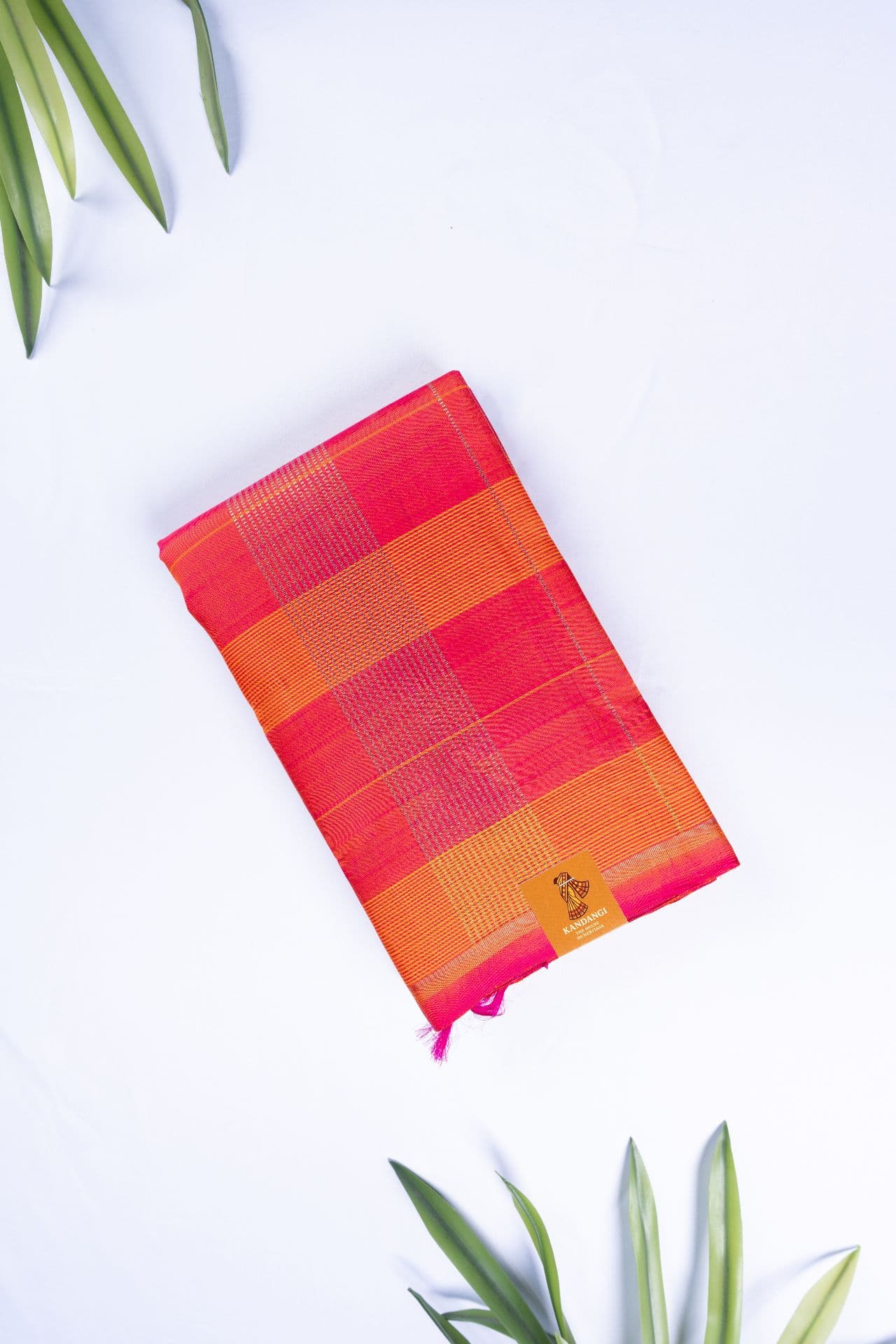 Cobalt & Mustard Heritage Checked Silk Saree Buy authentic handloom kanjivaram silk saree